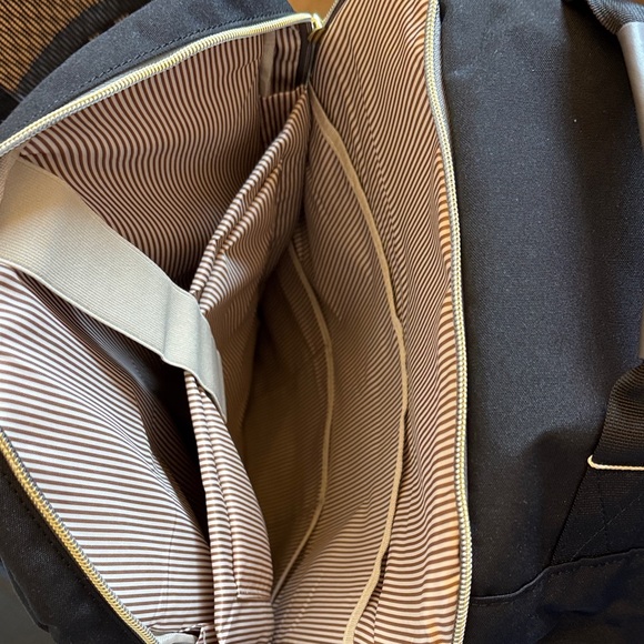 Women's Black Travel 4 Piece Backpack Set with Gold Accents - Picture 5 of 16